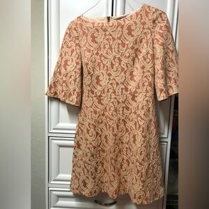 CYNTHIA Steffe Mauve Pink / Off White Lace Dress Size 4